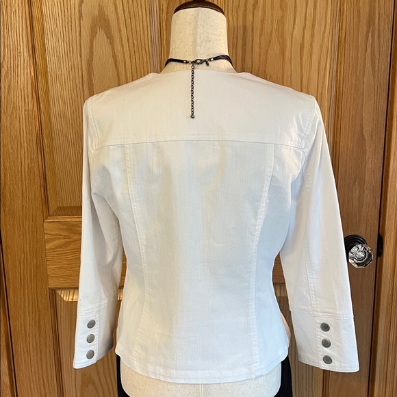 Ruby Rd. White Embellished Jean Jacket - Picture 5 of 8